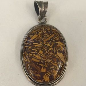 Sterling Silver 925 - Genuine Stone Pendant